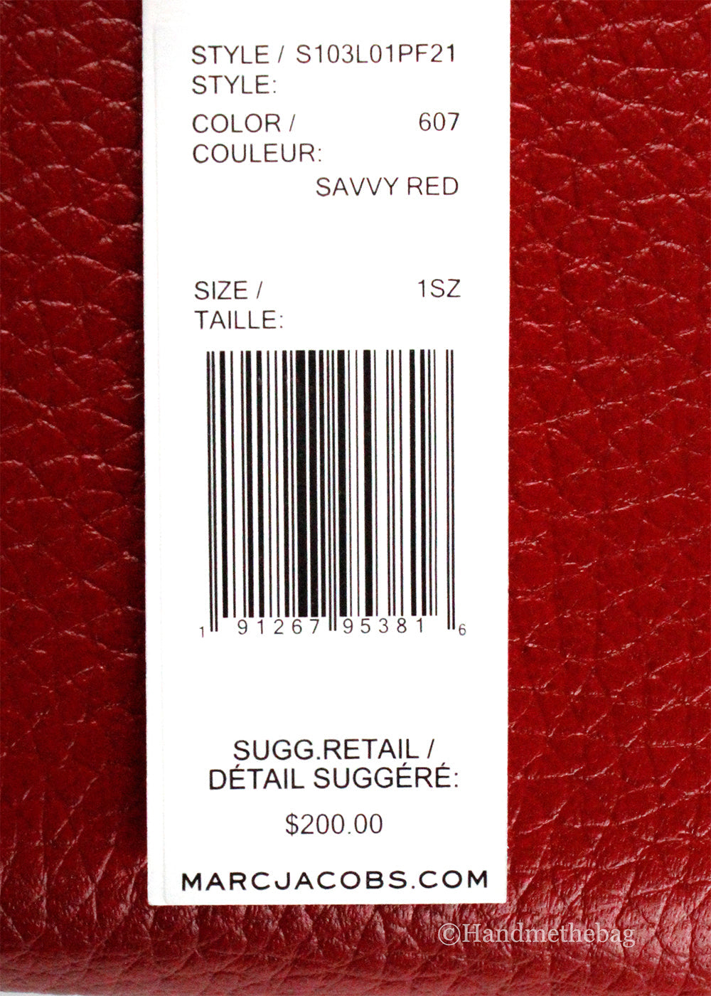 Marc Jacobs Large Savvy Red Leather Continental Clutch Wallet