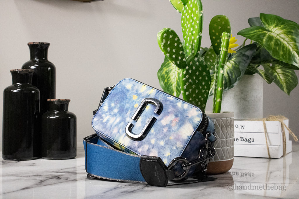 Marc Jacobs The Watercolor Snapshot Blue Shoulder Bag
