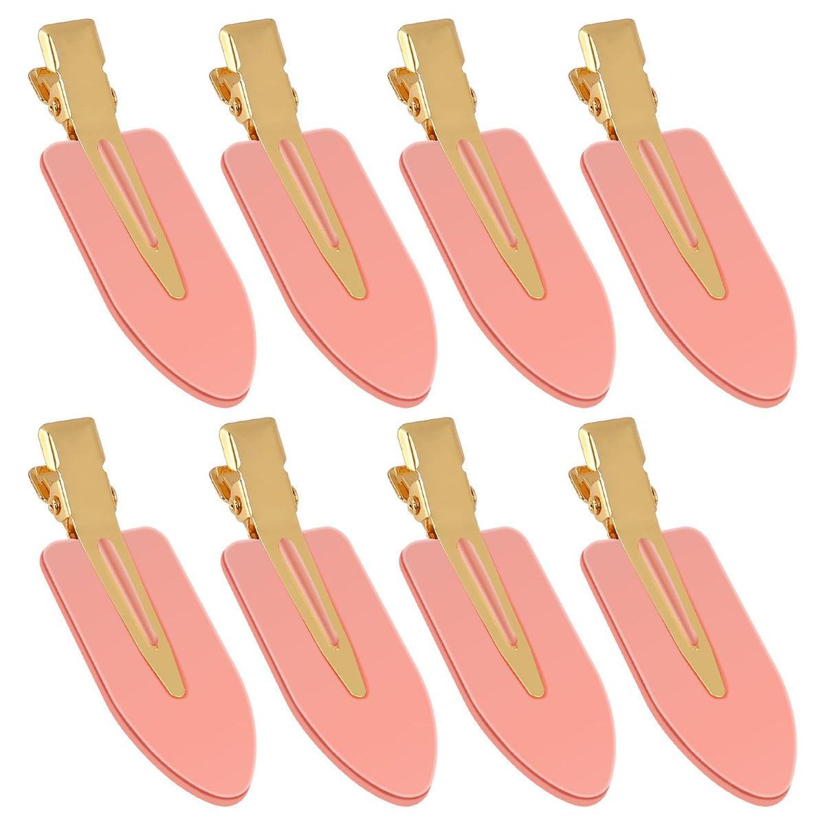 Hair Clips No Crease No Bend For Styling Sectioning 8Pcs Duck Billed Cute Small Flat Hair Clips Makeup Skincare Essentials Hair Accessories For Women Teen Girls Bangs Thin Hair Framar Clips (pink)