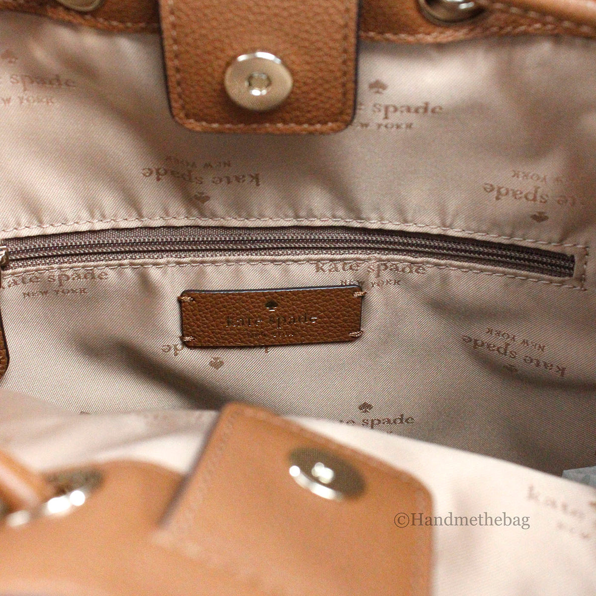 Kate Spade Rosie Medium Warm Gingerbread Leather Bucket Bag