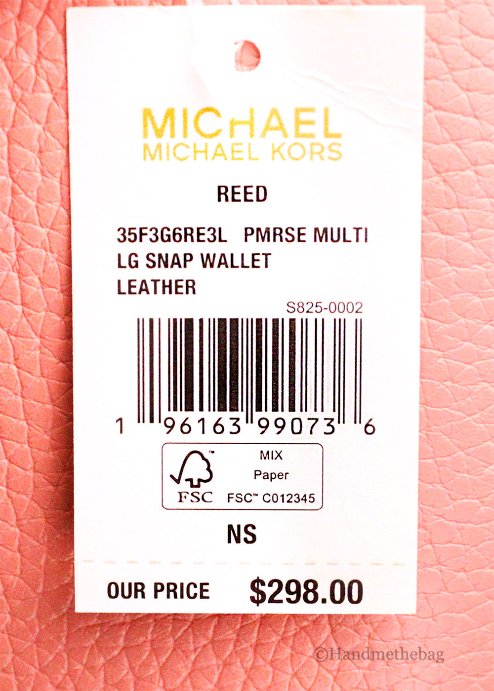 Michael Kors Reed Large Primrose Leather Snap Wallet