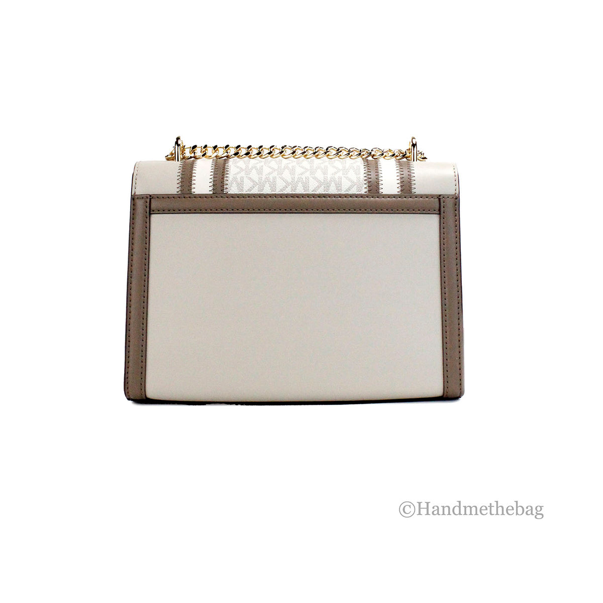 Michael Kors Whitney Medium Vanilla Color-Block Chain Shoulder Bag
