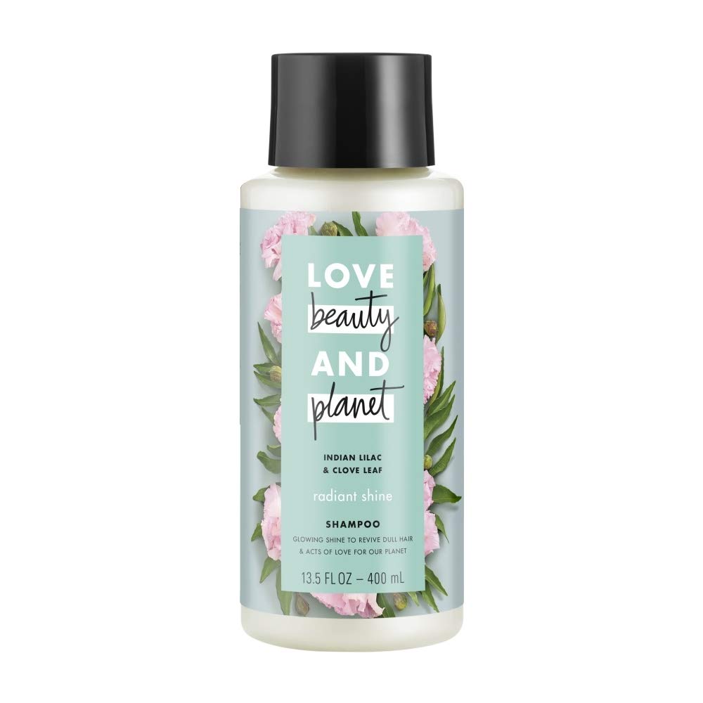 Love Beauty Planet Positively Shiny Shampoo Indian Lilac Clove Leaf 13.5 fl oz