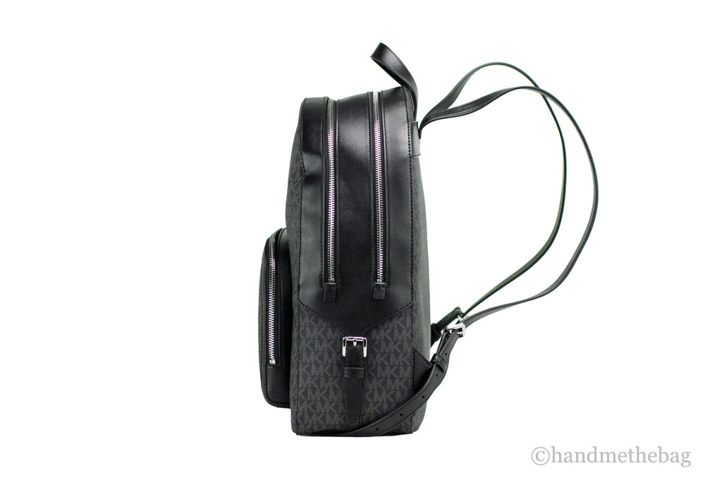 Michael Kors Jaycee Large Black Zip Pocket Backpack