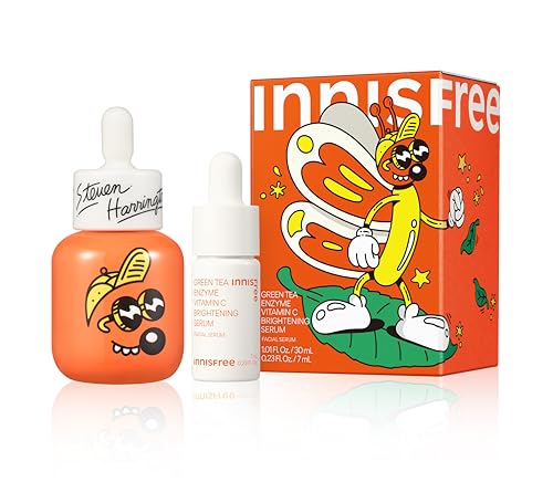innisfree x Steven Harrington Limited Edition Korean Beauty Vitamin C Green Tea Enzyme Serum Set for Glowing Skin
