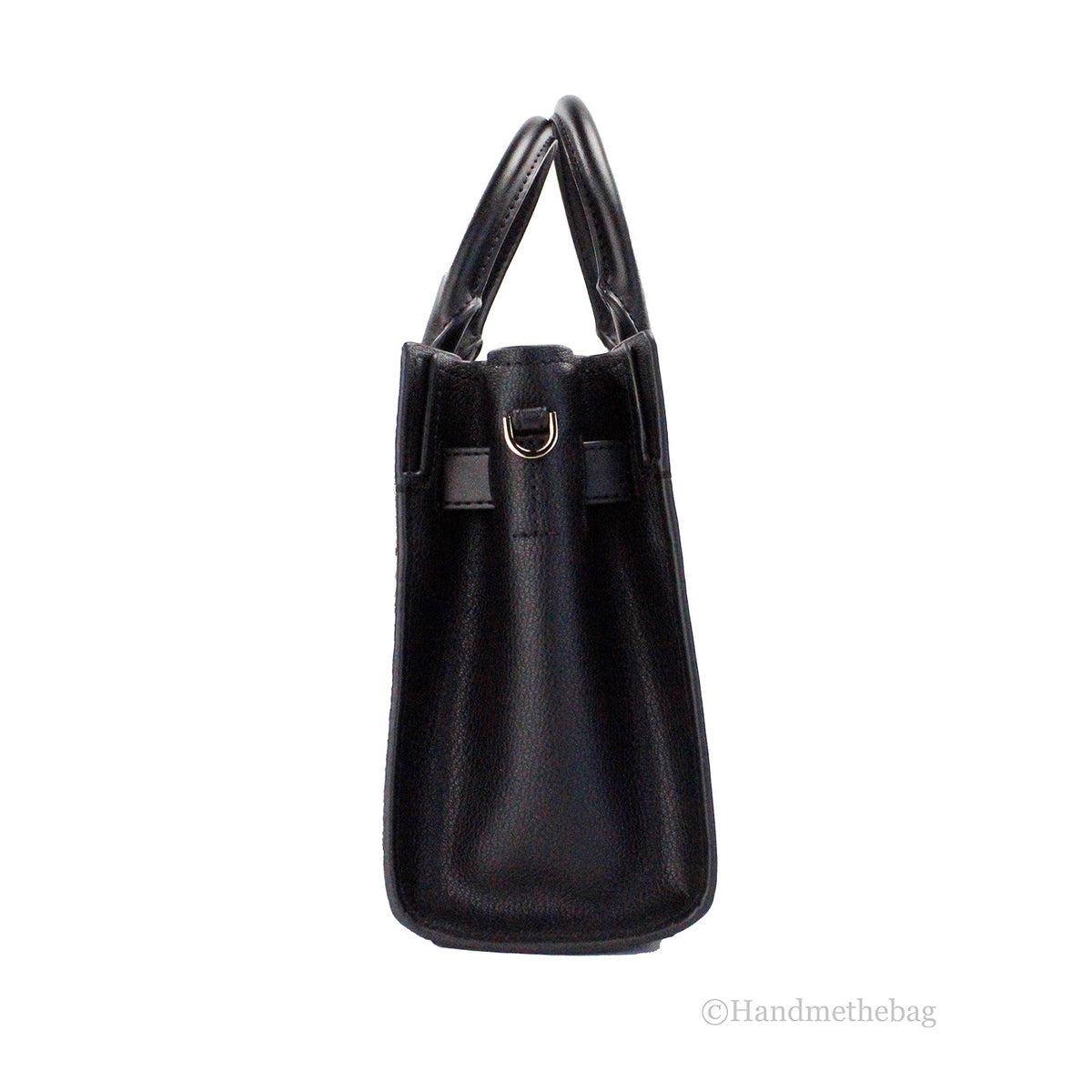Michael Kors Hamilton Small Black Haircalf Leather Satchel Bag