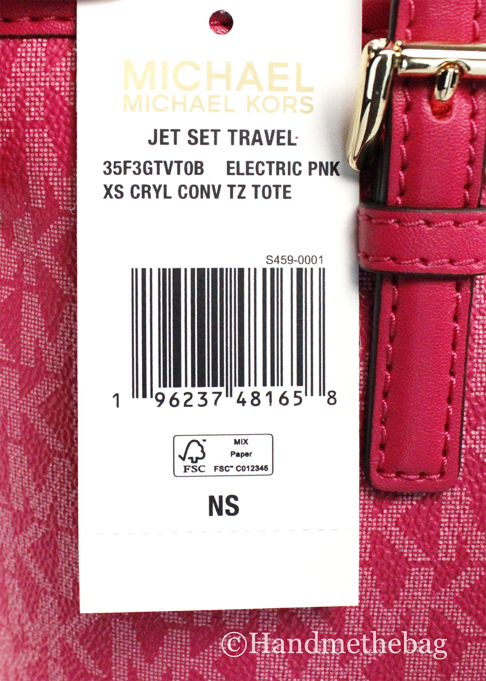 Michael Kors XS Electric Pink Carryall Tote Convertible Bag