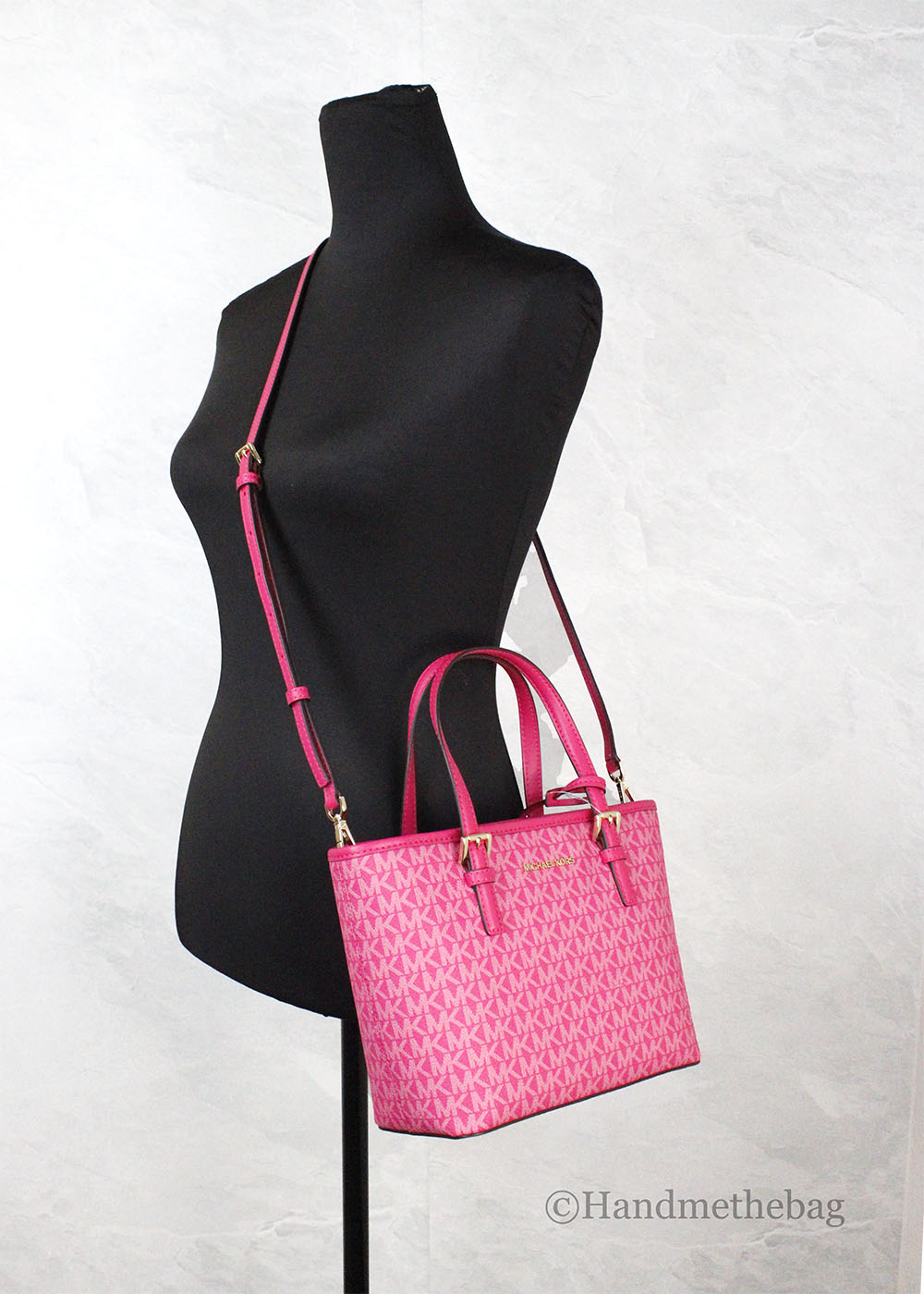 Michael Kors XS Electric Pink Carryall Tote Convertible Bag