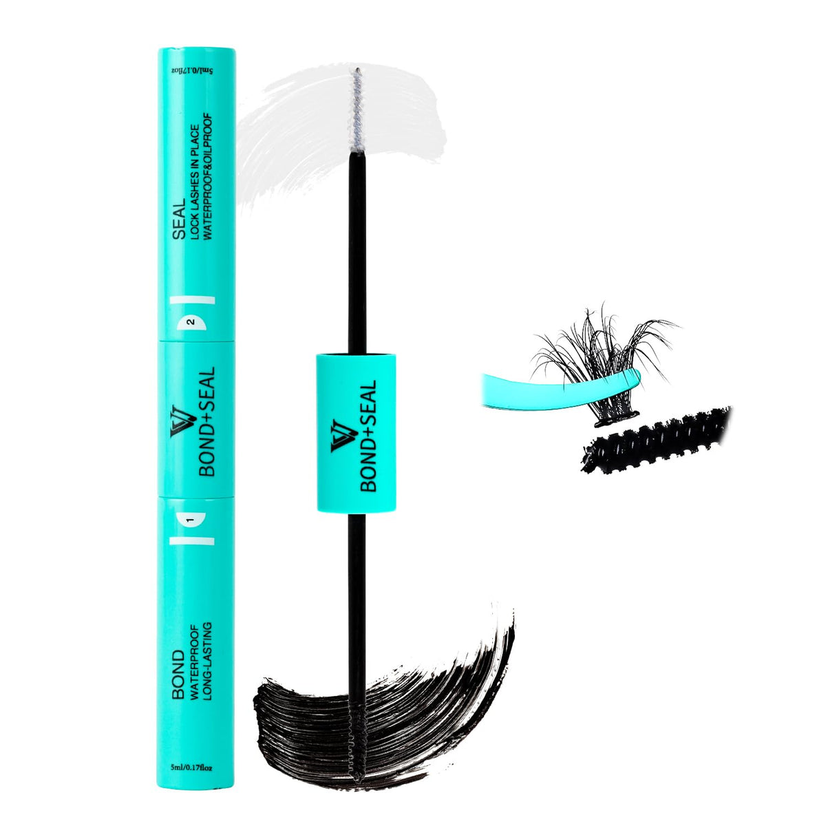 VAVALASH Lash Bond and Seal Waterproof Lash Glue 2 in 1 Long Lasting Lash Extension Glue for Eyelash Extensions Strong Hold Waterproof Adhesive and Sealant DIY Lash Extension Glue