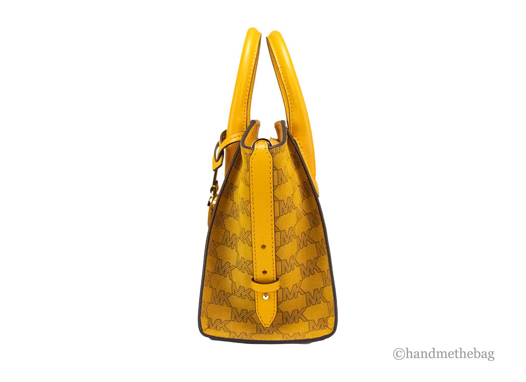 Michael Kors Avril Small Honeycomb Leather Suede Satchel