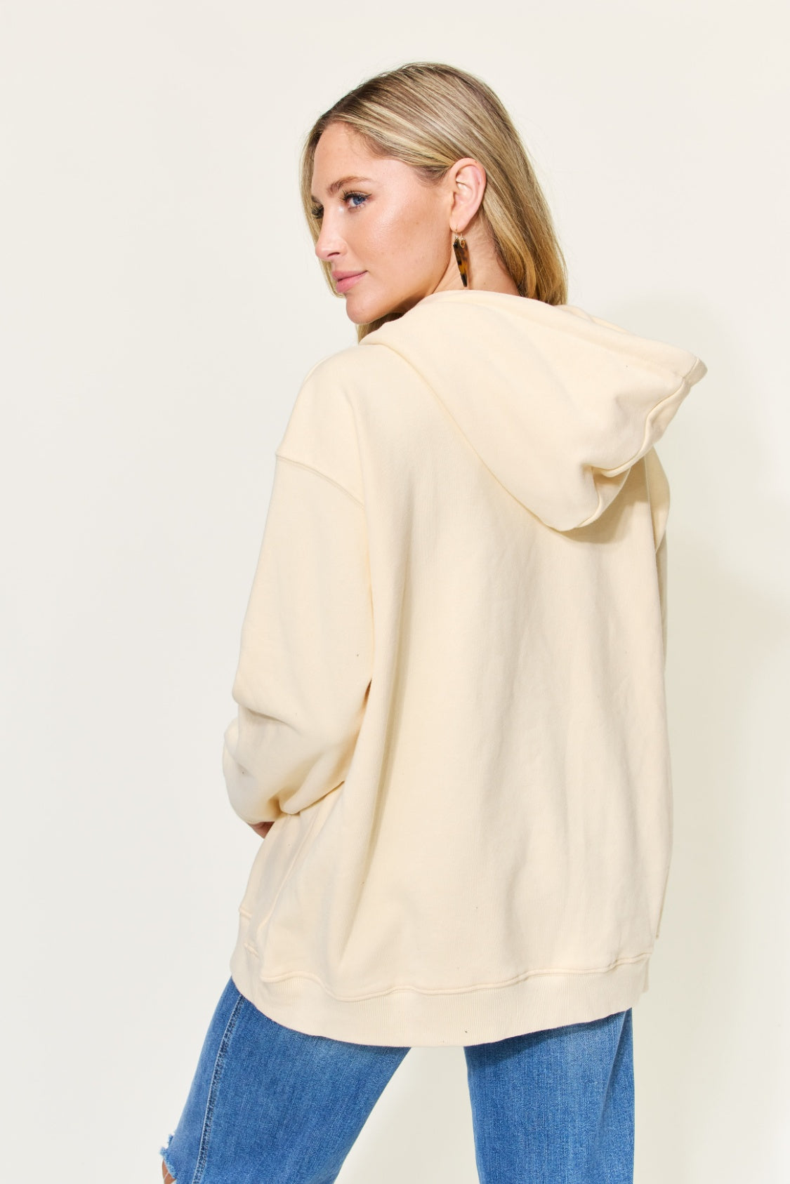 Simply Love Full Size PARIS Long Sleeve Drawstring Hoodie