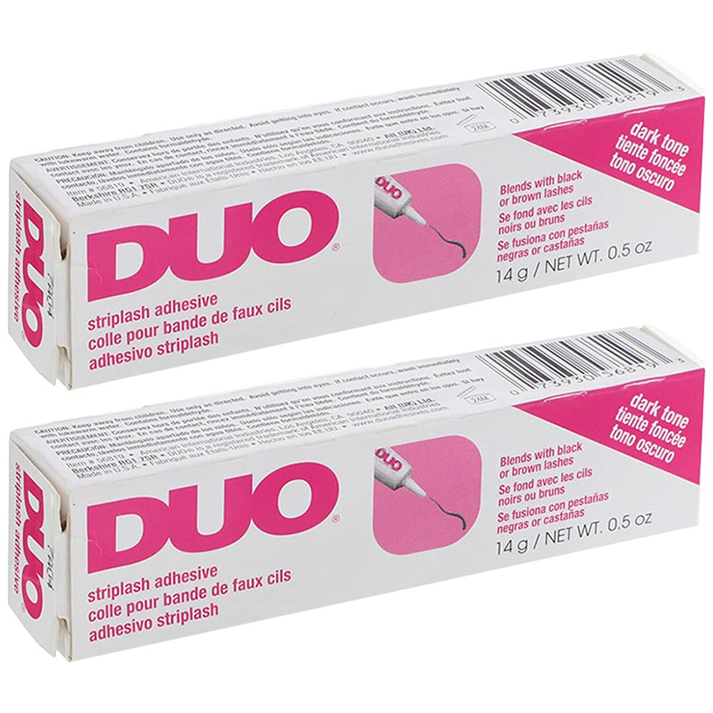 DUO Strip Lash Adhesive Dark Tone for False Strip Eyelash 0.5 oz 2-Packs
