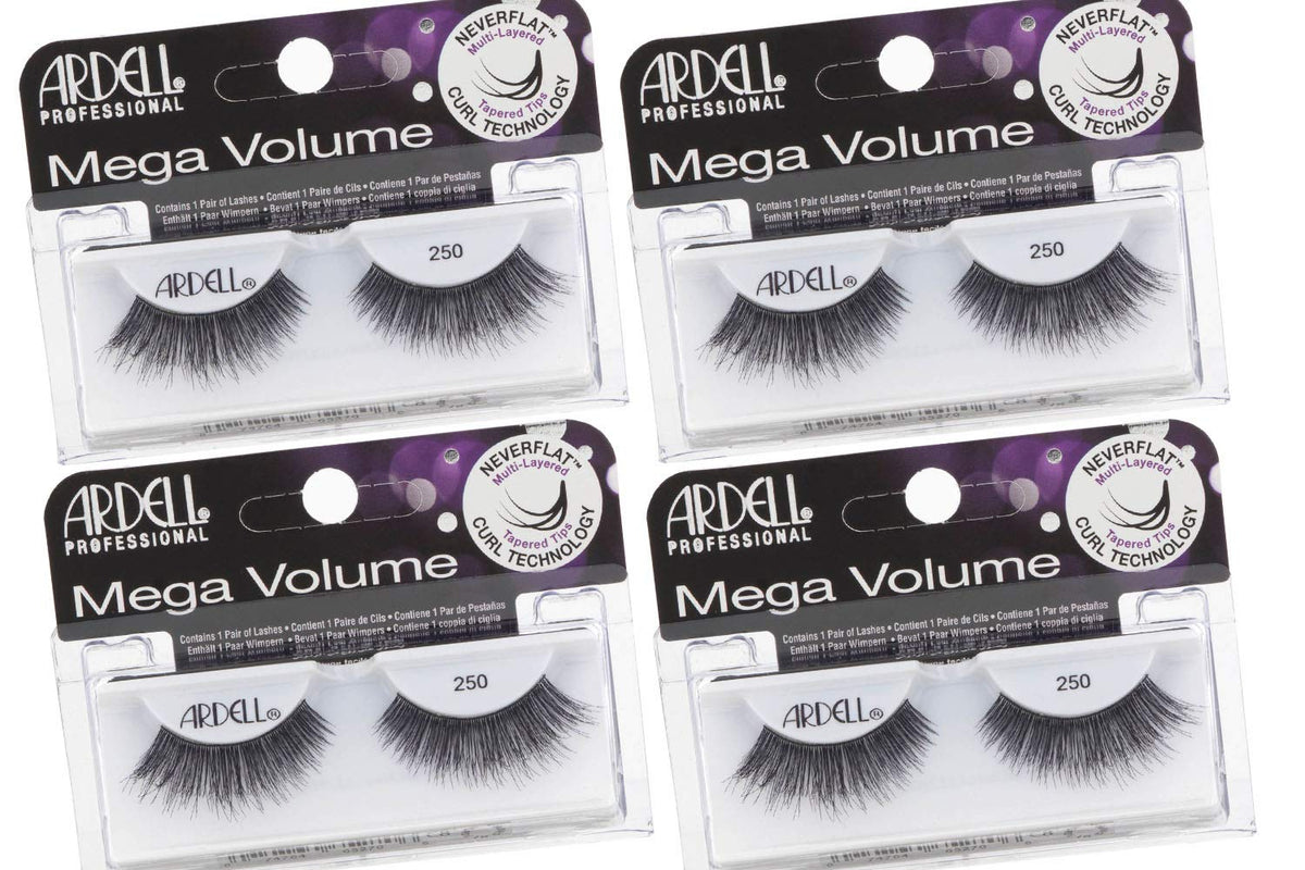 Ardell Mega Volume Lash 250 Multi-Layered False Lashes with Curl Technology 4 pairs