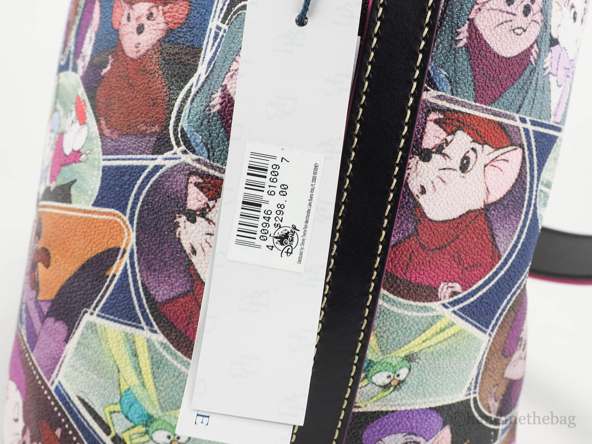 Dooney & Bourke Disney Rescuers Drawstring Bucket Shoulder Handbag