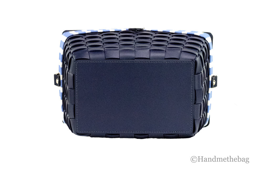 Kate Spade Flutter Fly Navy Blue Leather Picnic Basket Crossbody