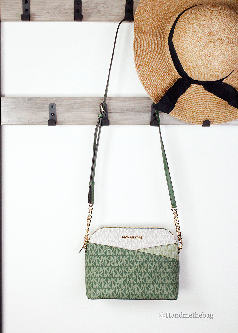 Michael Kors Jet Set Fern Green X Cross Dome Crossbody