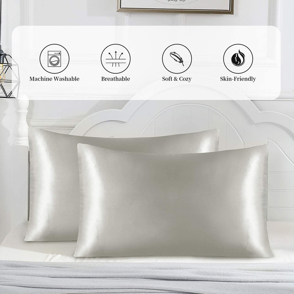 Beauty Sleep Satin Pillowcases 2/Pack