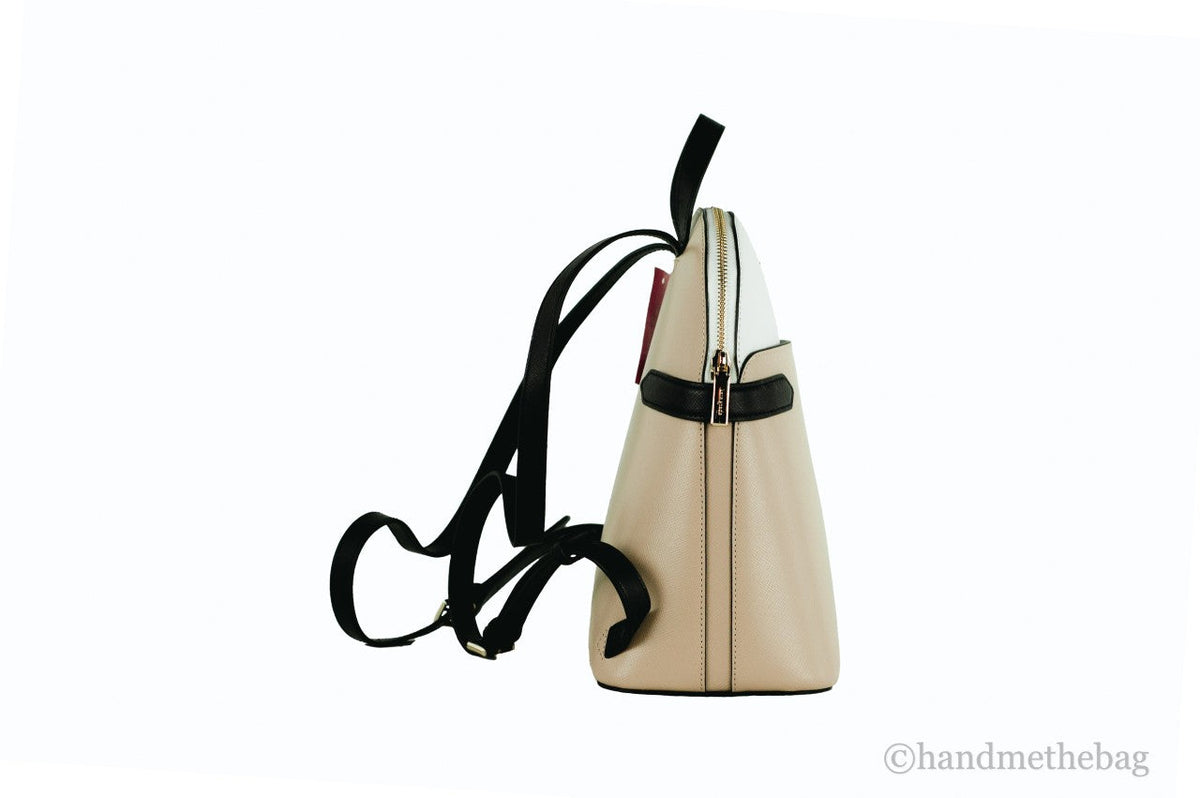 Kate Spade Staci Medium Colorblock Warm Beige Dome Backpack
