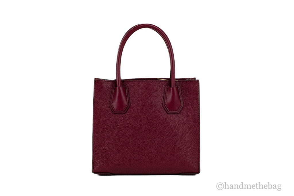 Michael Kors Mercer Medium Mulberry Pebbled Leather Messenger Crossbody Handbag