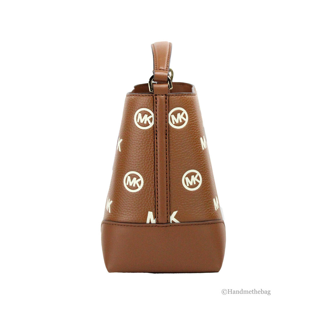 Michael Kors Mercer Luggage Embossed Bucket Crossbody Bag