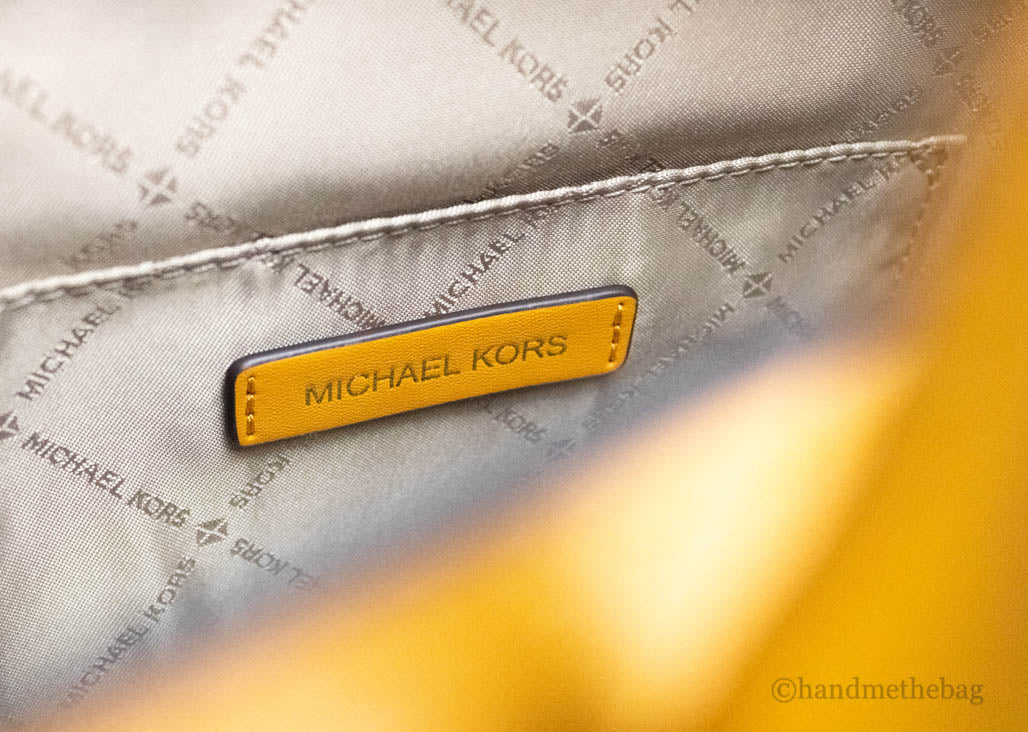 Michael Kors Avril Small Honeycomb Leather Suede Satchel