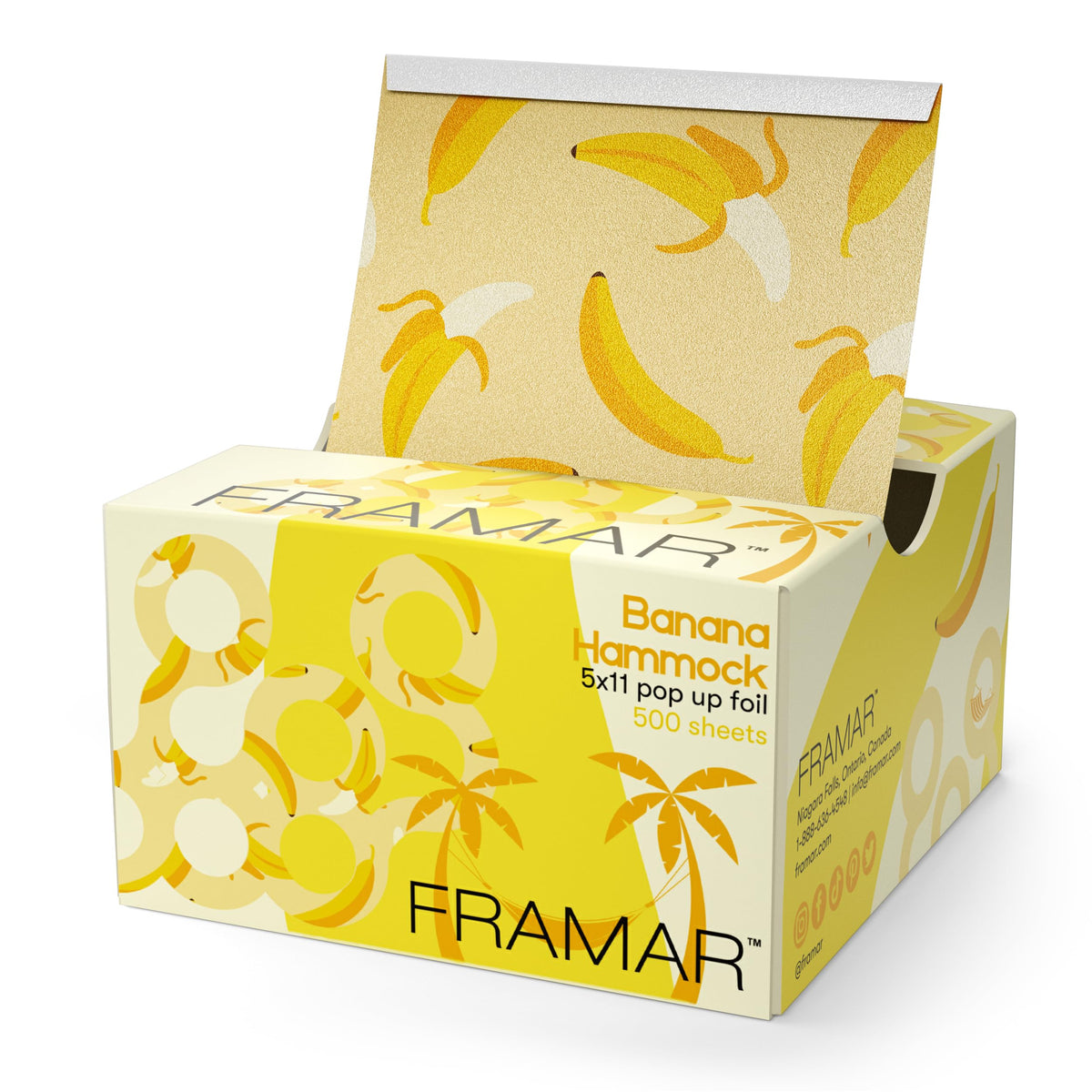 FRAMAR Banana Hair Foil – Hair Foils for Highlighting Pop Up Foil for Hair Highlighting Salon Foils for Hair Highlighting Kit Long Hair Foils for Bleach Salon Foils for Hair Stylist – 500