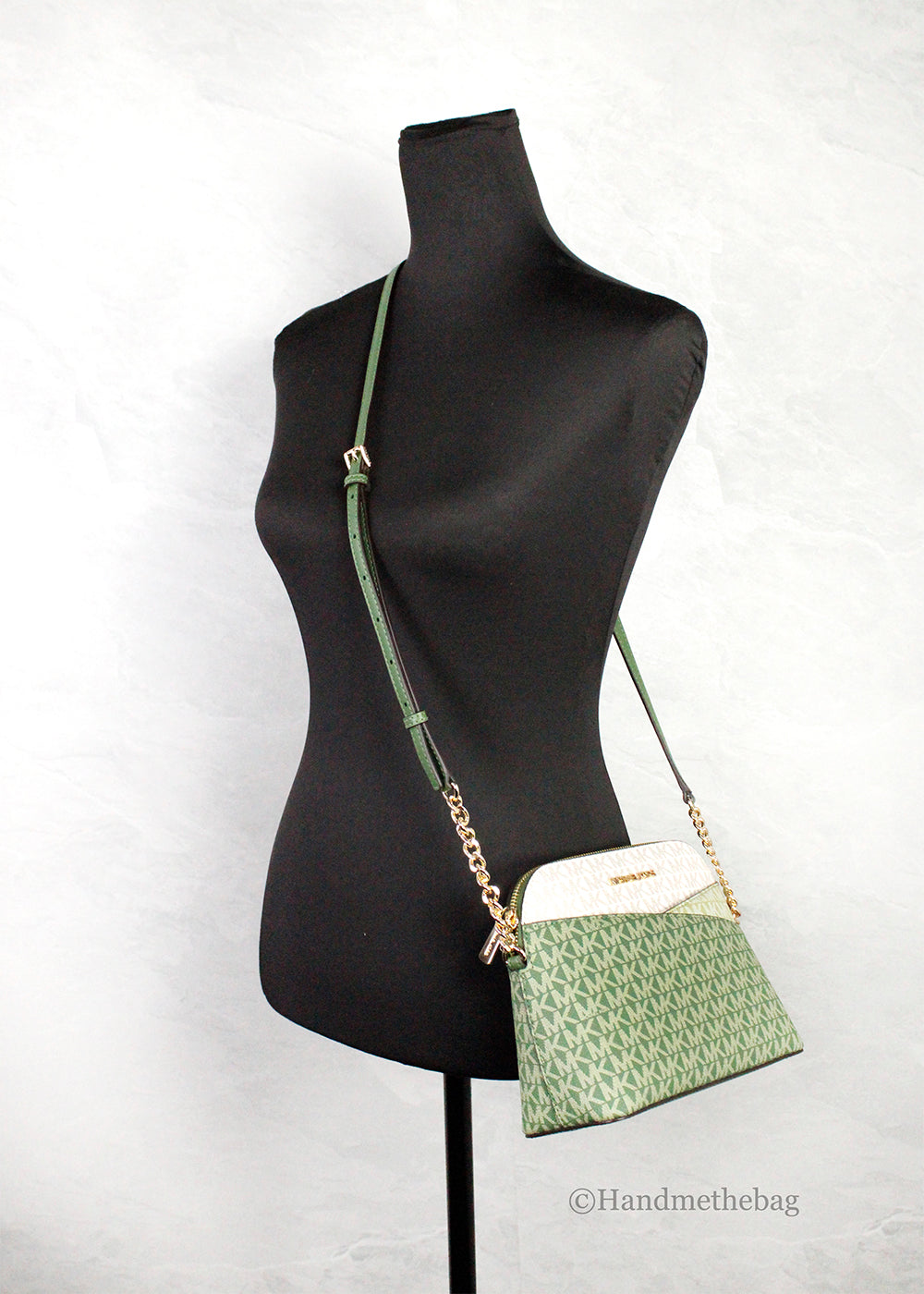 Michael Kors Jet Set Fern Green X Cross Dome Crossbody