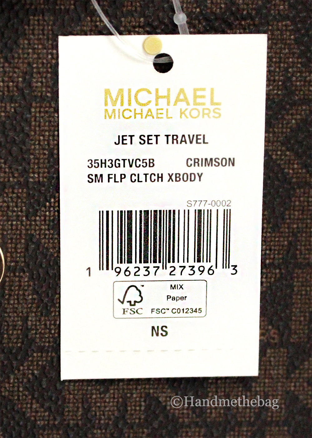 Michael Kors Jet Set Crimson Small Flap Clutch Crossbody Bag