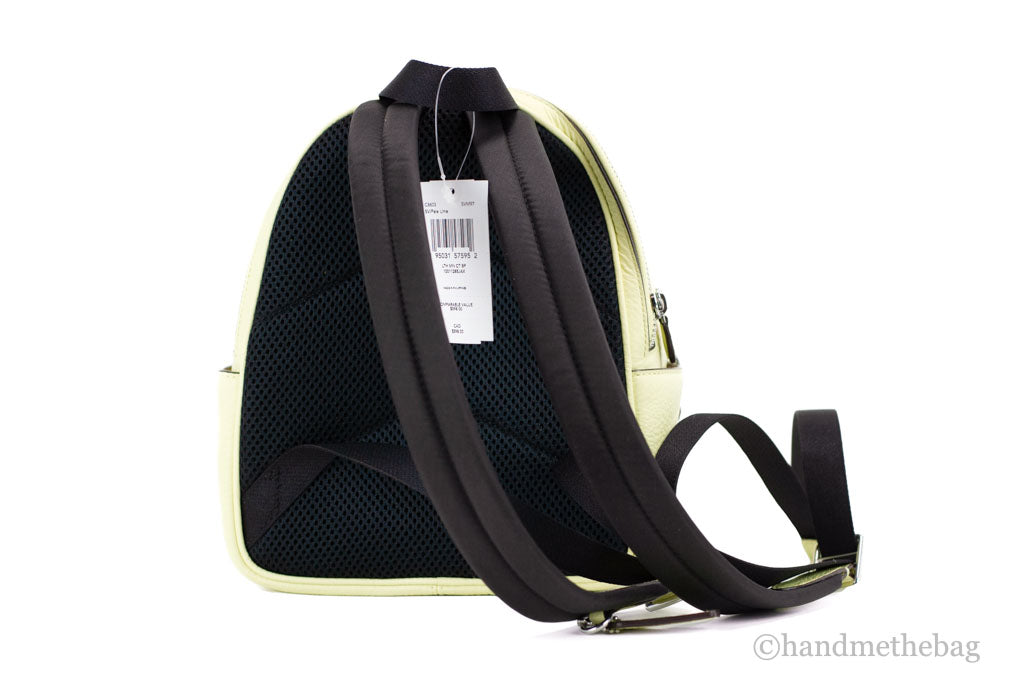 Coach Mini Court Pale Lime Pebbled Leather Shoulder Backpack