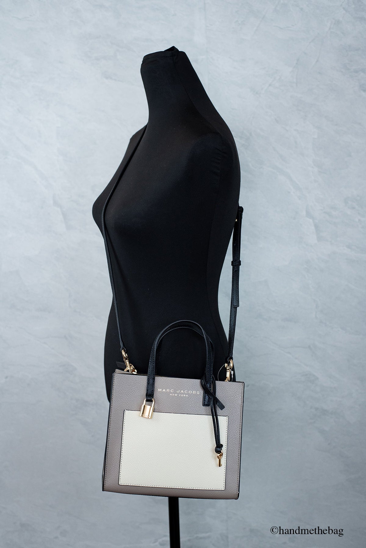 Marc Jacobs Grind Mini Loam Soil Colorblock Leather Tote