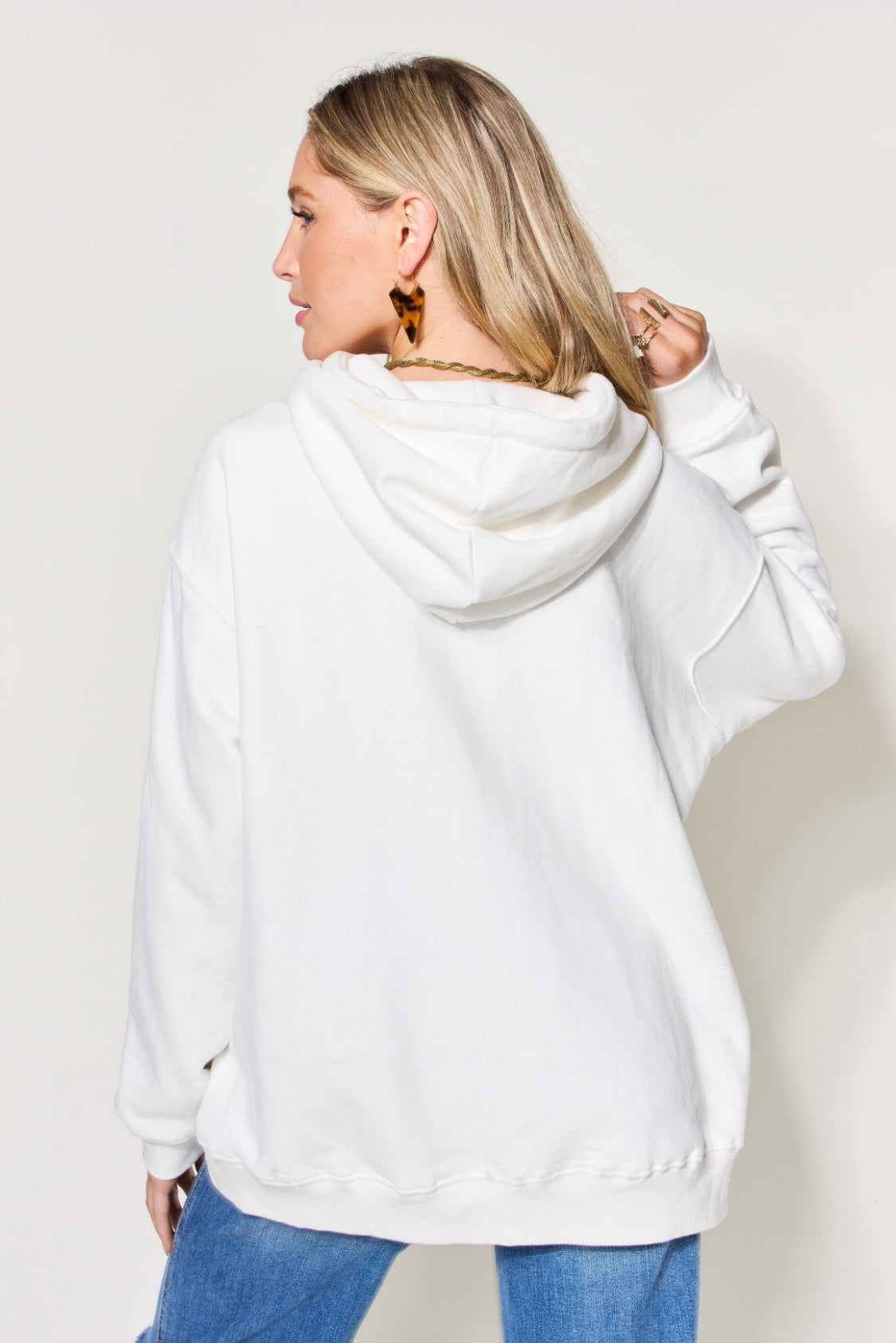 Simply Love Full Size PARIS Long Sleeve Drawstring Hoodie