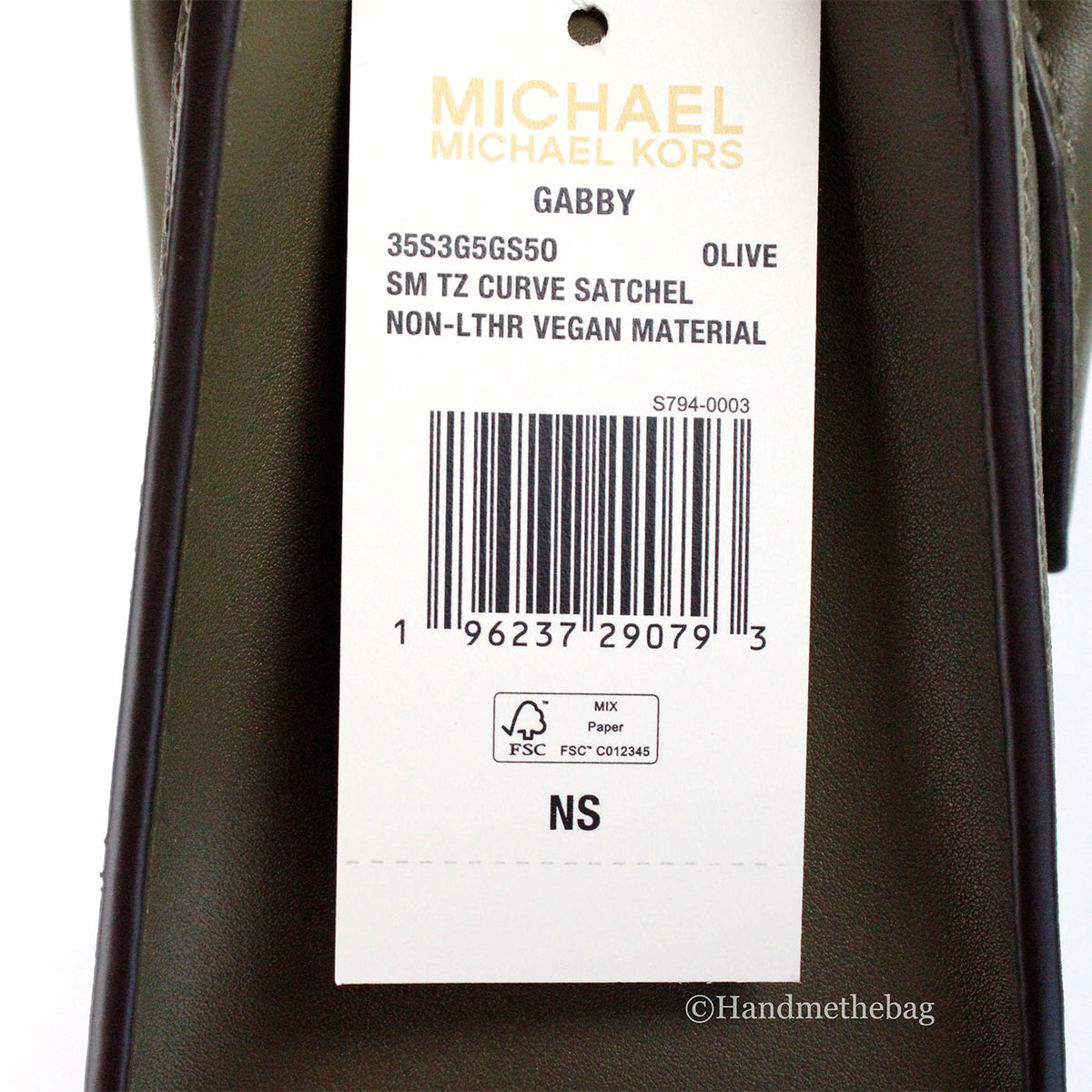 Michael Kors Gabby Small Olive Satchel Crossbody Bag