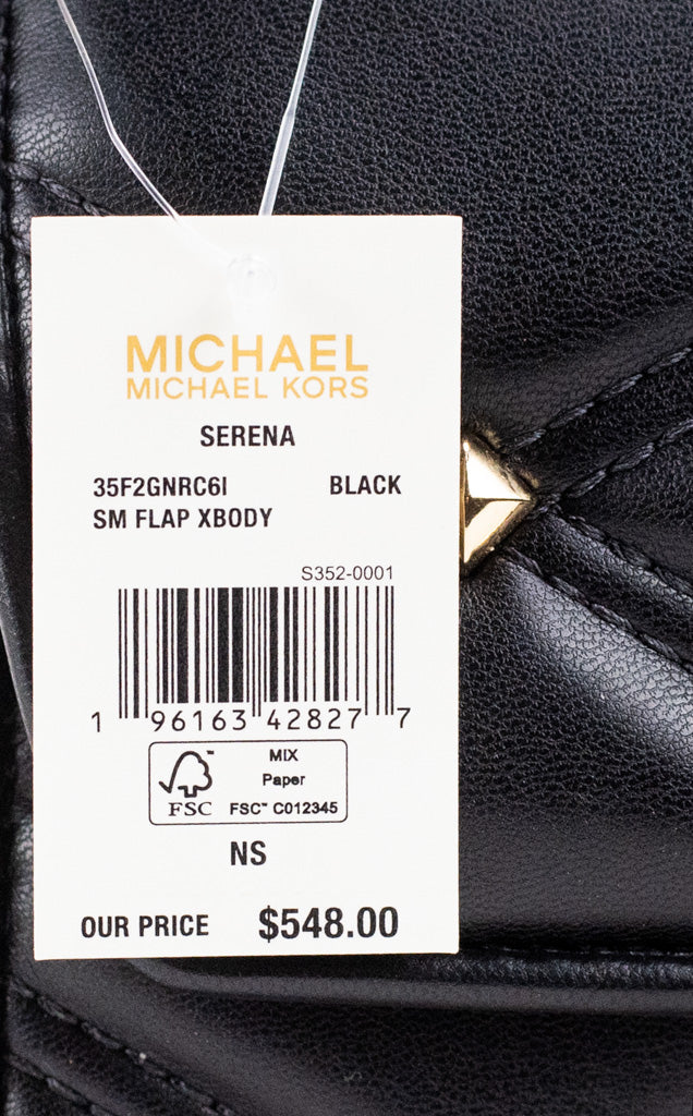 Michael Kors Serena Leather Studded Flap Crossbody Bag