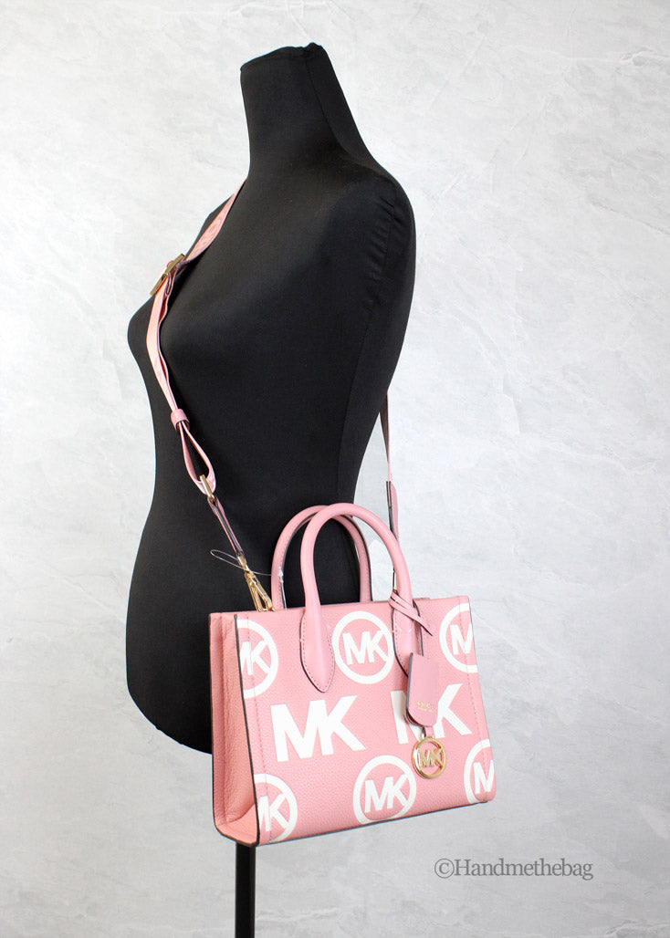 Michael Kors Mirella Small Primrose Embossed Shopper Crossbody Tote