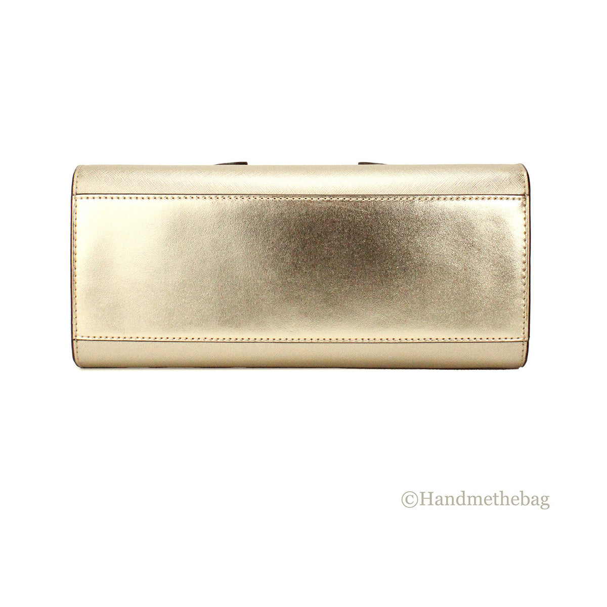 Michael Kors Carmen Medium Pale Gold Leather Satchel