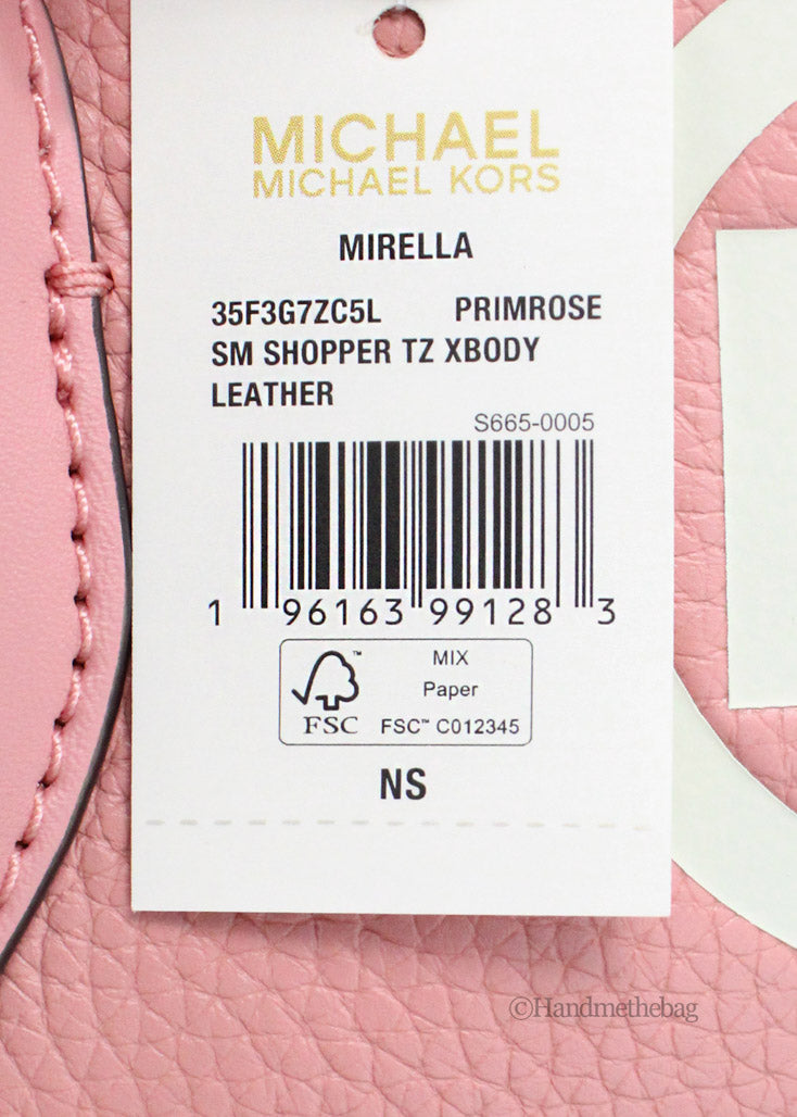 Michael Kors Mirella Small Primrose Embossed Shopper Crossbody Tote