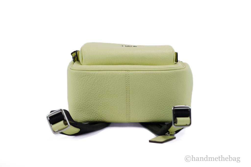 Coach Mini Court Pale Lime Pebbled Leather Shoulder Backpack