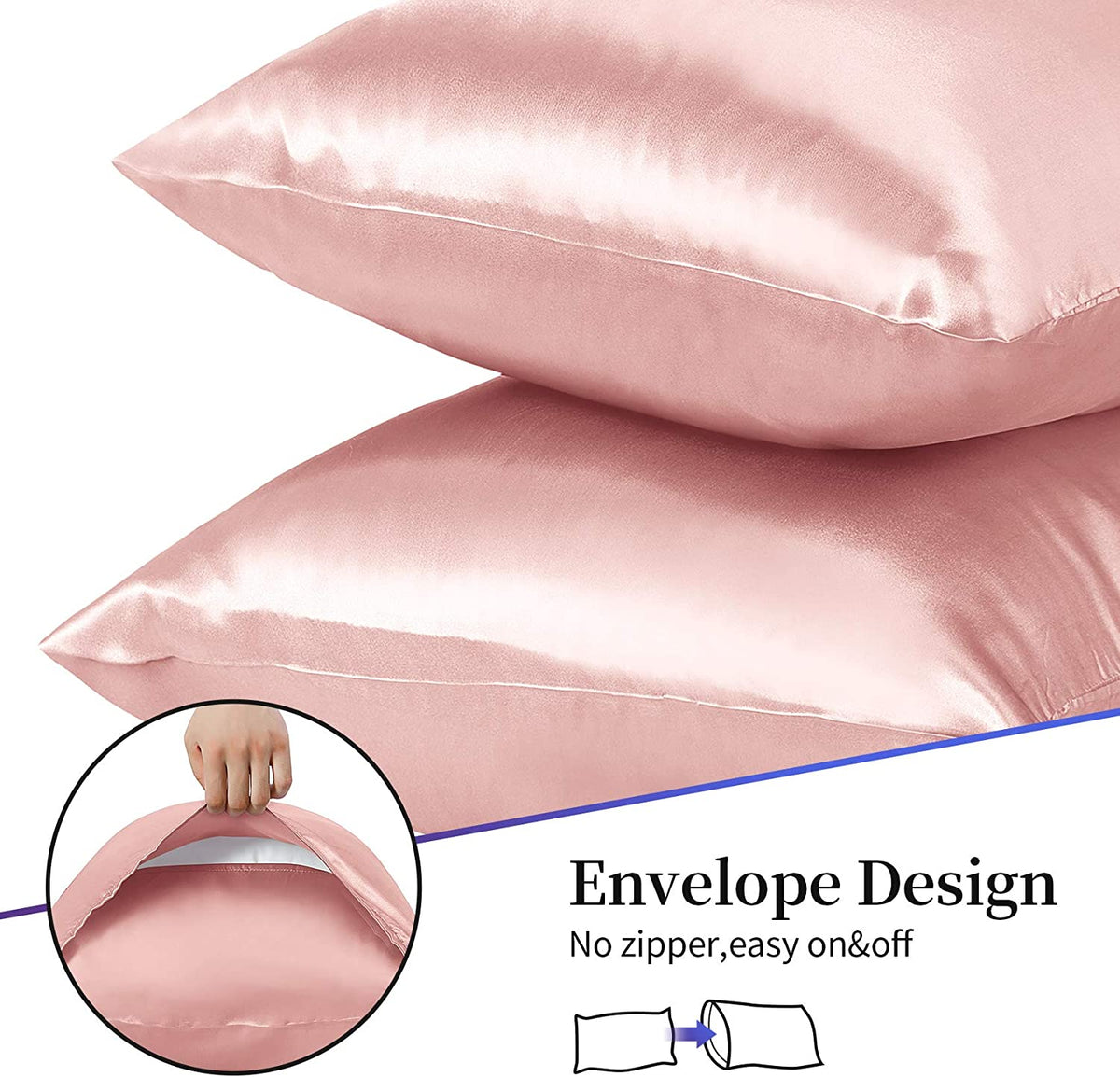Beauty Sleep Satin Pillowcases 2/Pack