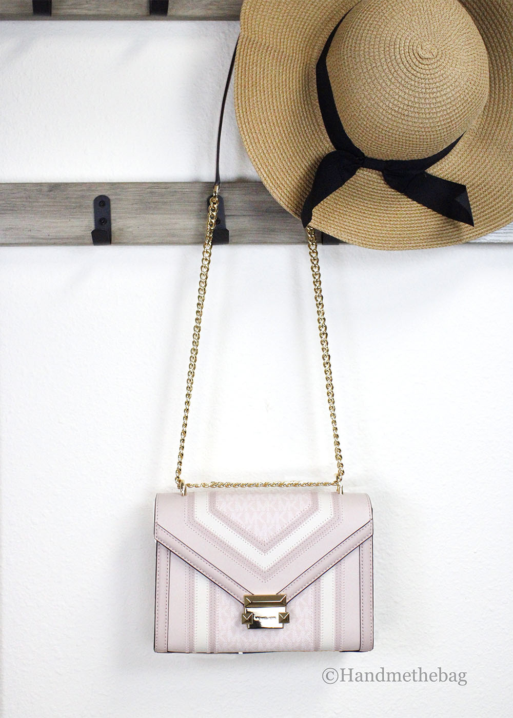 Michael Kors Whitney Medium Pink Color-Block Chain Shoulder Bag