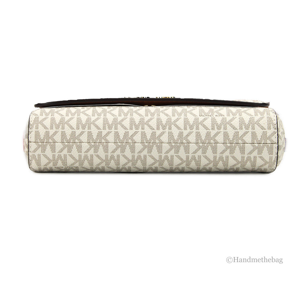Michael Kors Jet Set Medium Vanilla Convertible Pouchette Bag
