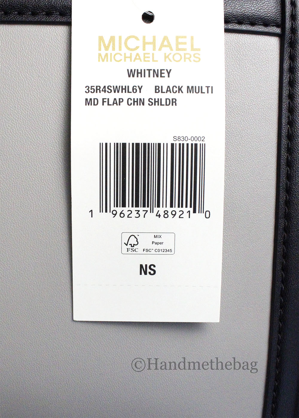 Michael Kors Whitney Medium Black Color-Block Chain Shoulder Bag