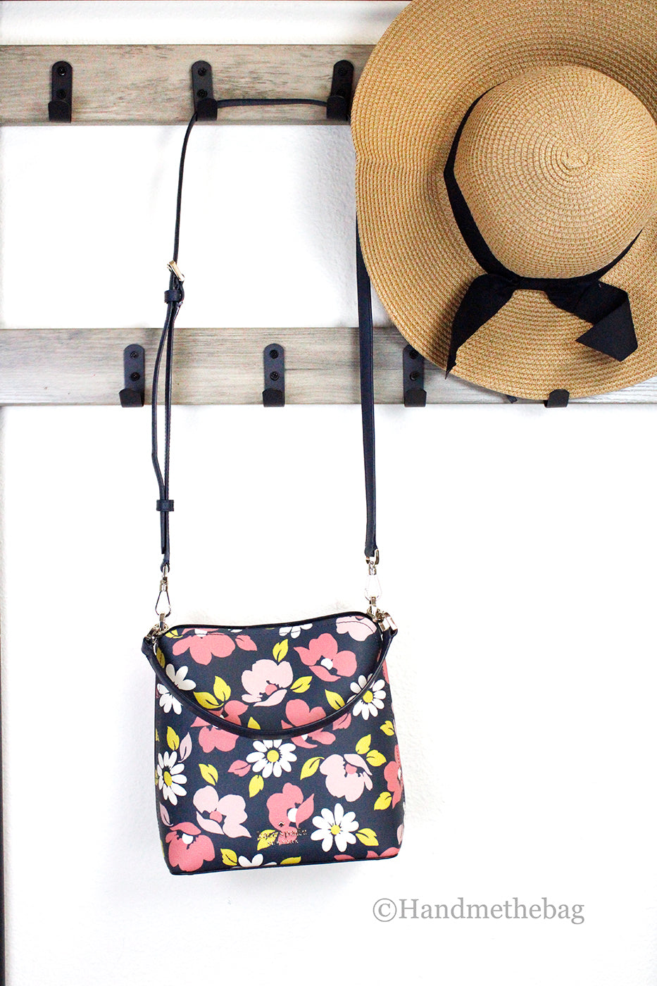 Kate Spade Darcy Road Trip Small Floral Leather Bucket