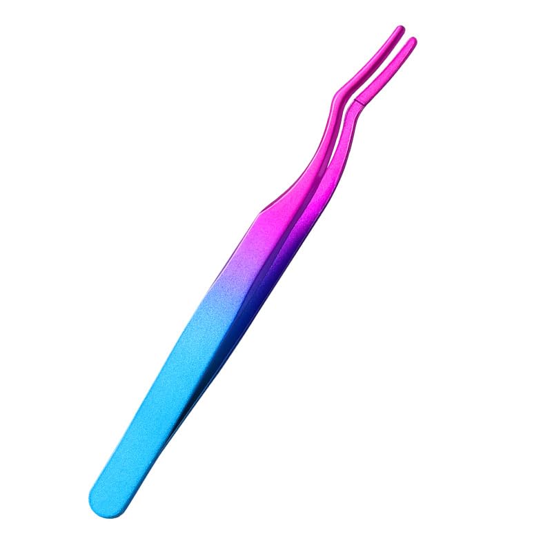 UNOOE Eyelash Applicator Tool Curved Eyelash Tweezers for False Lashes Lash Applicator for Easy Lashes Application And Removal (1 Nano)
