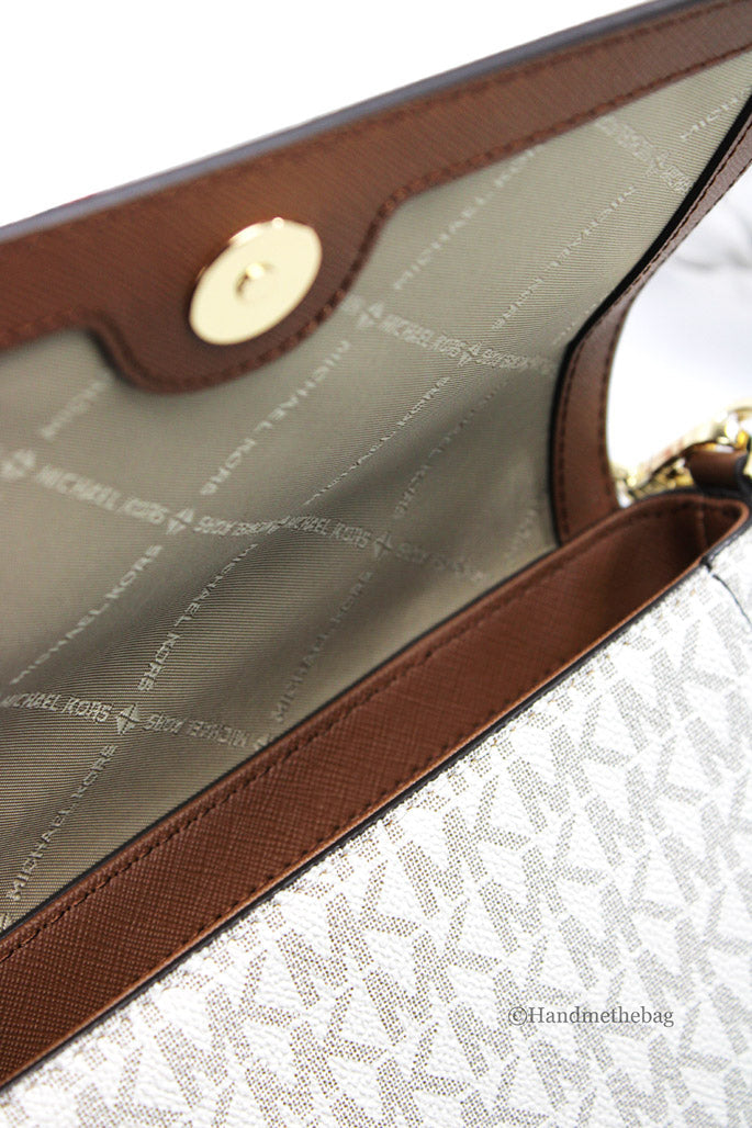 Michael Kors Jet Set Medium Vanilla Convertible Pouchette Bag