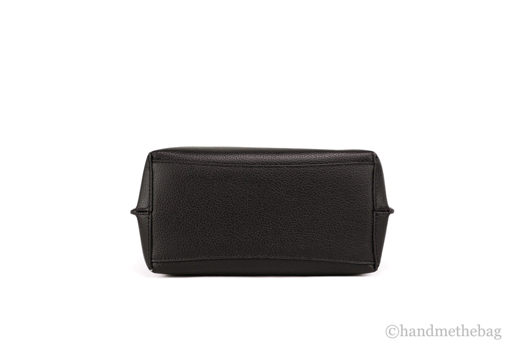 Coach (CA177) Mollie 22 Small Black Doublefaced Leather Bucket Crossbody Handbag