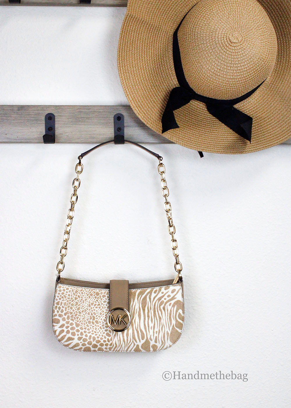 Michael Kors Carmen Small Haircalf Pouchette Shoulder Bag
