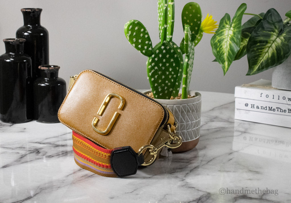 Marc Jacobs The Colorblock Snapshot Saffiano Leather Cathay Spice Shoulder Handbag
