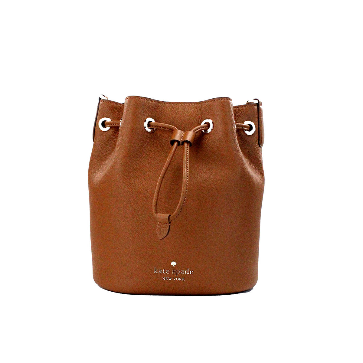 Kate Spade Rosie Medium Warm Gingerbread Leather Bucket Bag