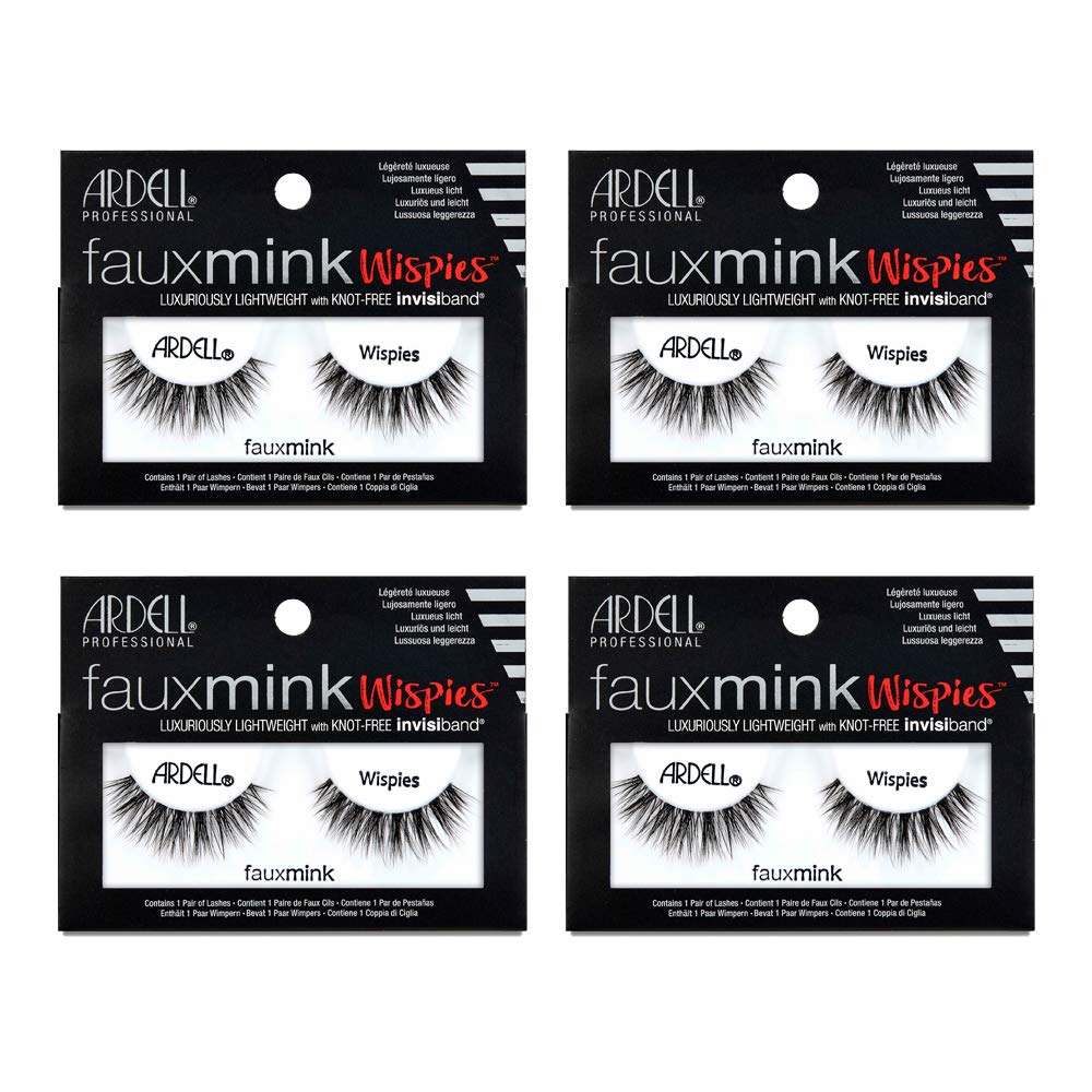 Ardell False Eyelashes Faux Mink Lashes Wispies 4 Pack