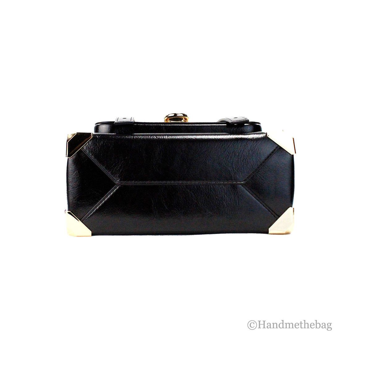 Michael Kors Manhattan Medium Slick Black Convertible Satchel
